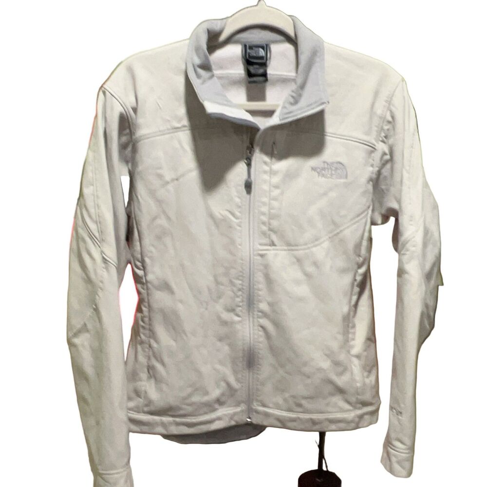 The North Face Apex Full Zip Jacket Women's M Off-white Softshell Polyester